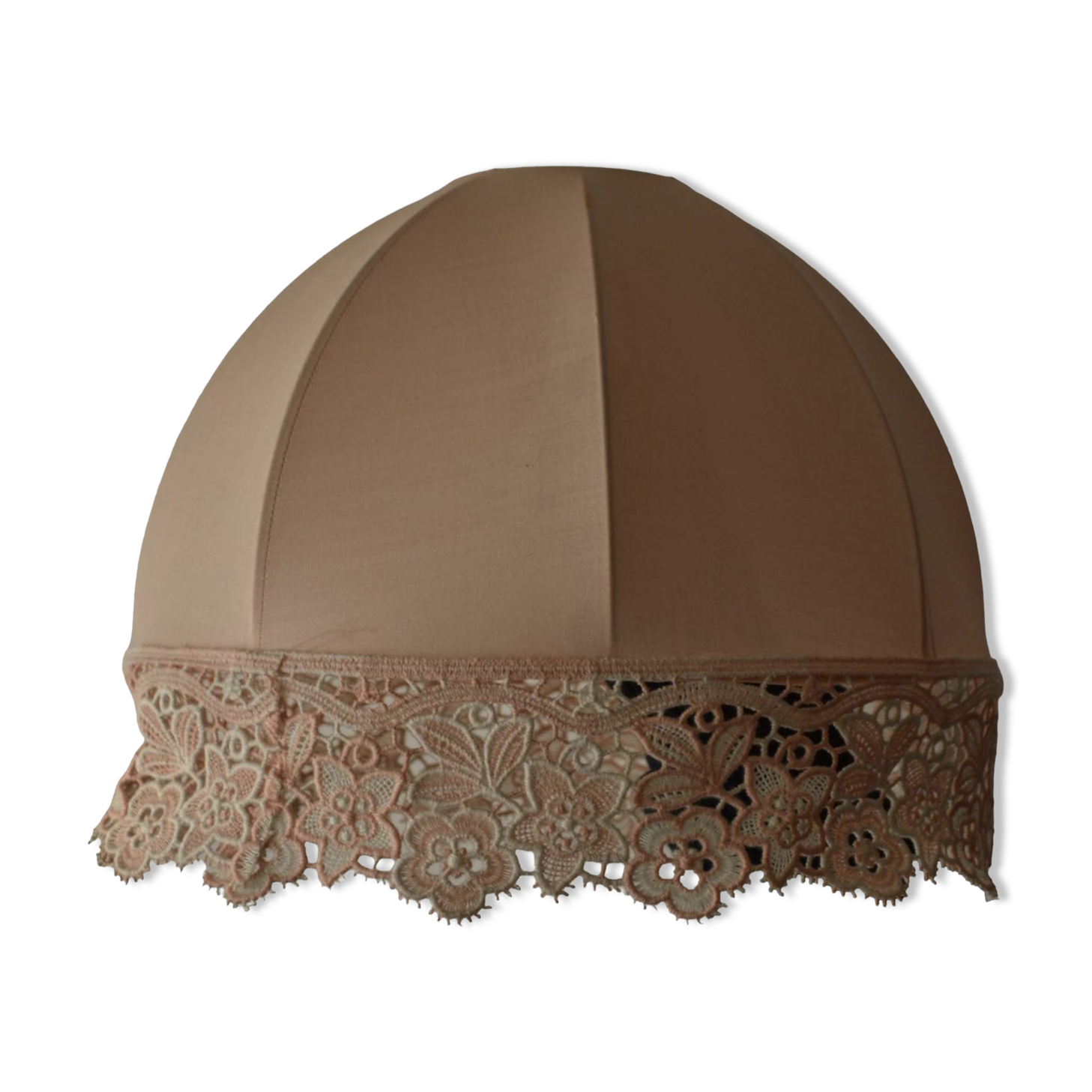 Fabric and lace lampshade