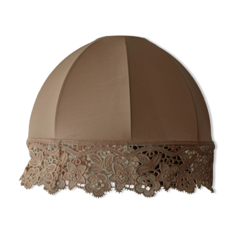 Fabric and lace lampshade