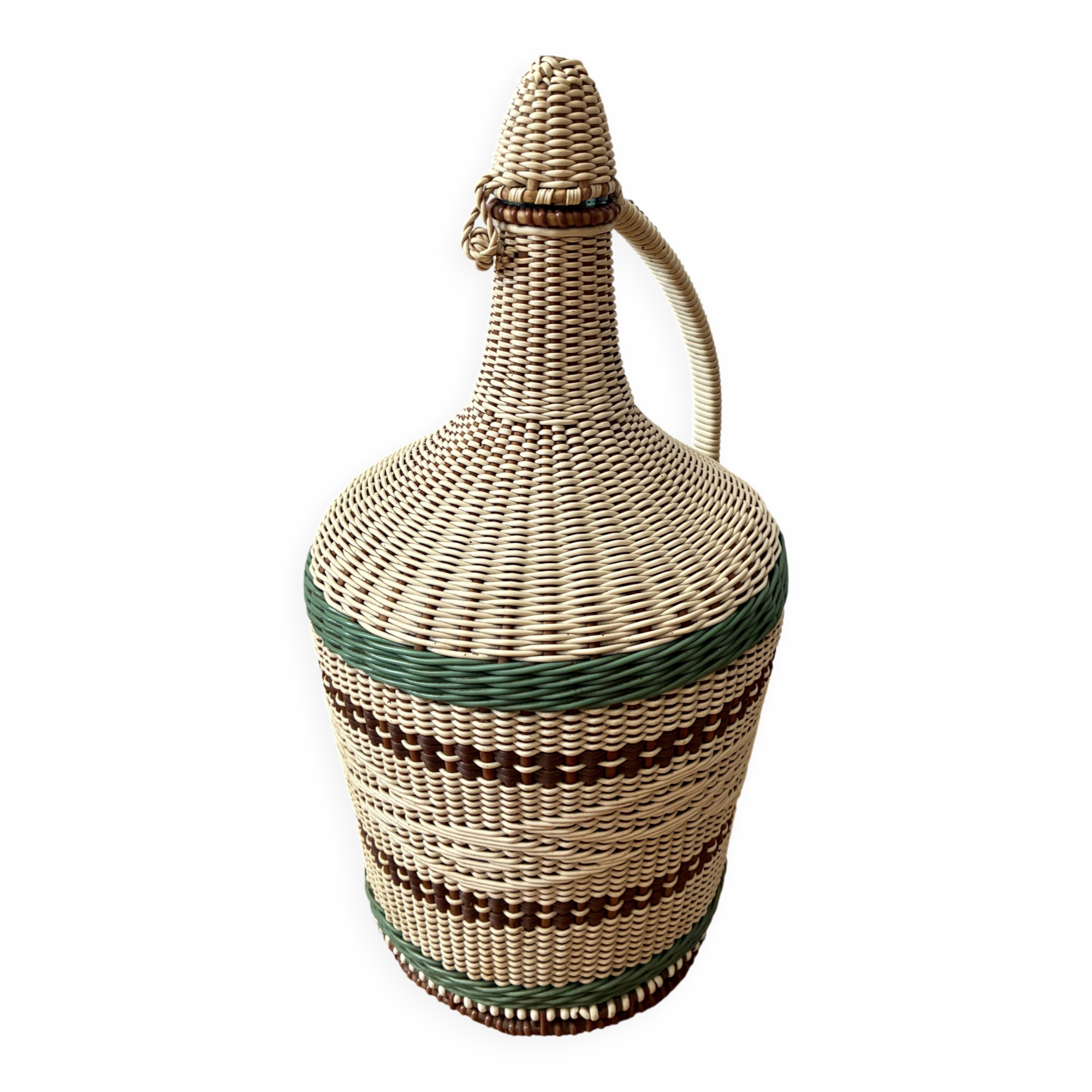 Vintage Scoubidou bottle 41 cm