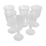6 small Rosaline Arcoroc glasses