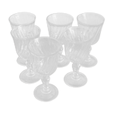 6 small Rosaline Arcoroc glasses