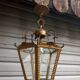 Old lantern 5 sides in bronze and engraved glasses of louis xvi style in working order