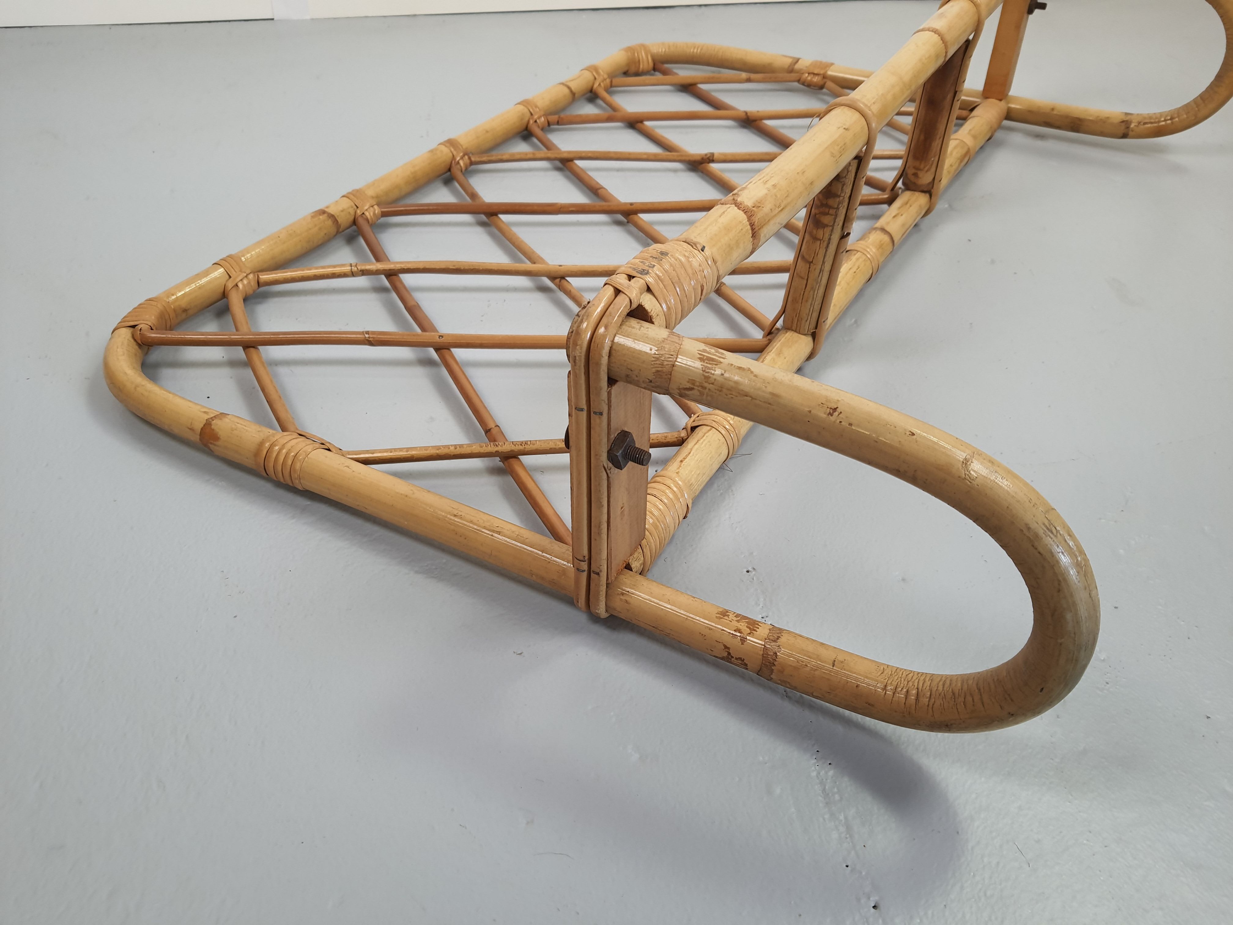 Rattan head and footboard from the 60s/70s