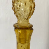 Carafe italienne Empoli verre ambre bulles , 1970