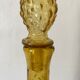 Italian carafe Empoli amber glass bubbles, 1970