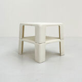 Set of 4 white "Quattro Gatti" side tables by Mario Bellini for C&B Italia, 1960