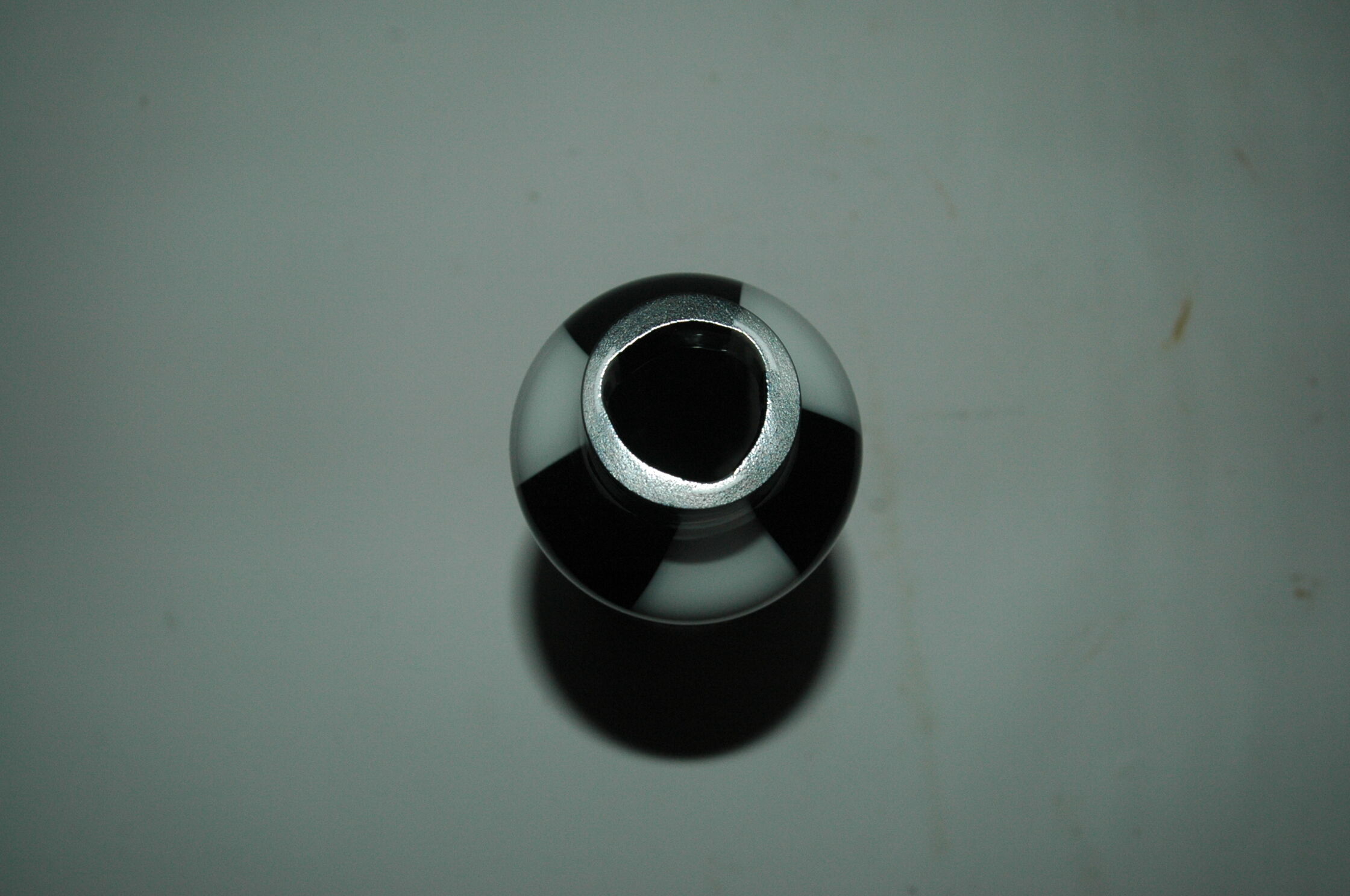 80's design black and white glass vase