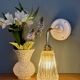 Vintage cut glass tulip wall light