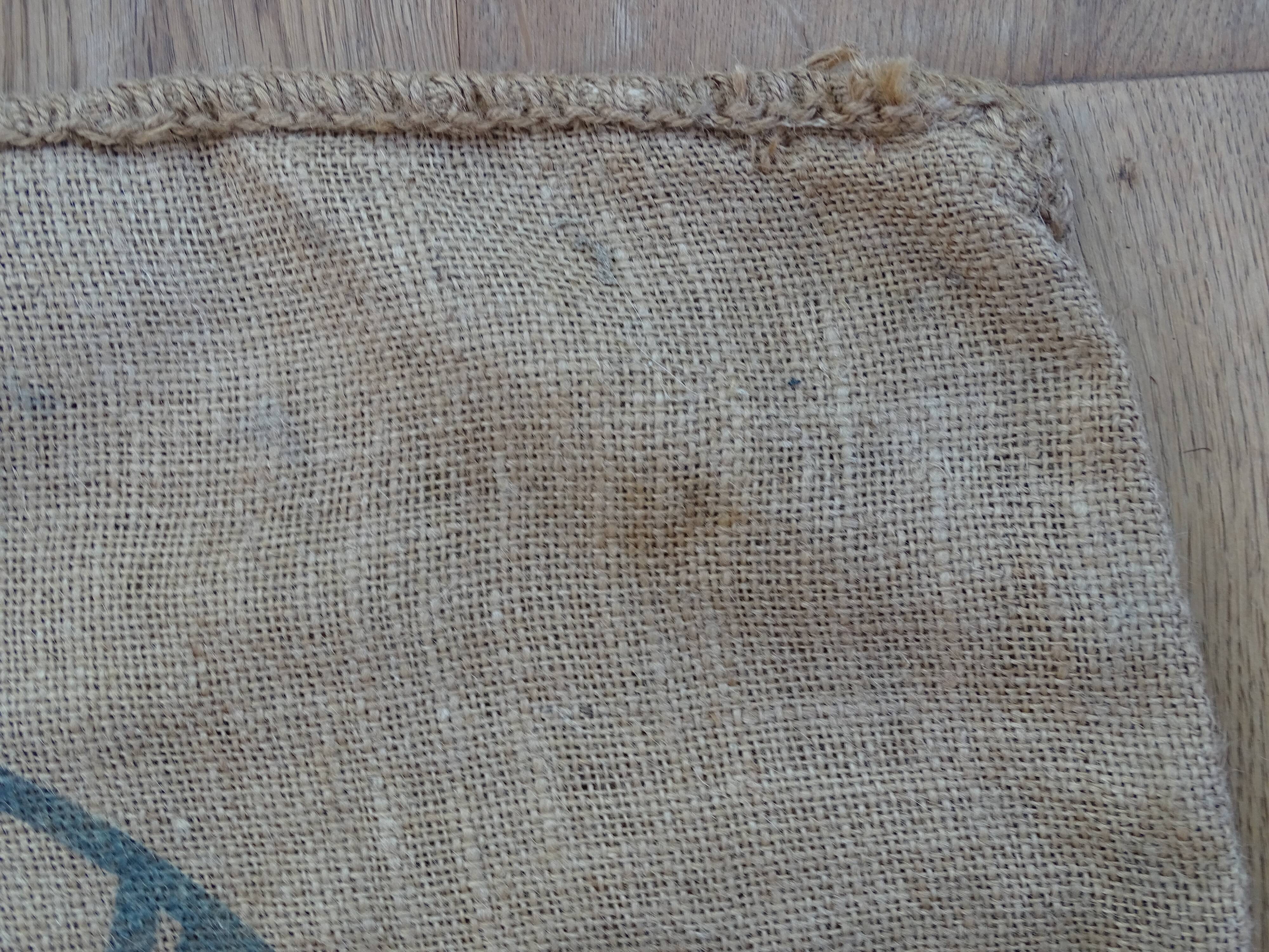 Burlap bag, train décor for the company ZPC