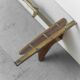Wall coat rack in wood and glass, 1950s vintage modernism