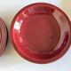 Set de 5 assiettes calotte mid century faience de Longchamp 1970