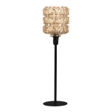 Table lamp with a vintage golden lampshade
