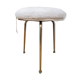 Tabouret en moumoute blanc