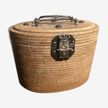 Boîte à bijoux Vietnamienne en bambou tressé