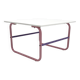 Tubular coffee table in pink and purple, 1980.