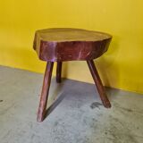 Vintage french tree trunk sidetable from the 1970s