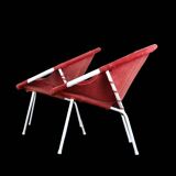 Set of 2 Lusch Balloon Chairs / suede armchairs / cocktail chairs / Mid Century Modern Design / 1960s