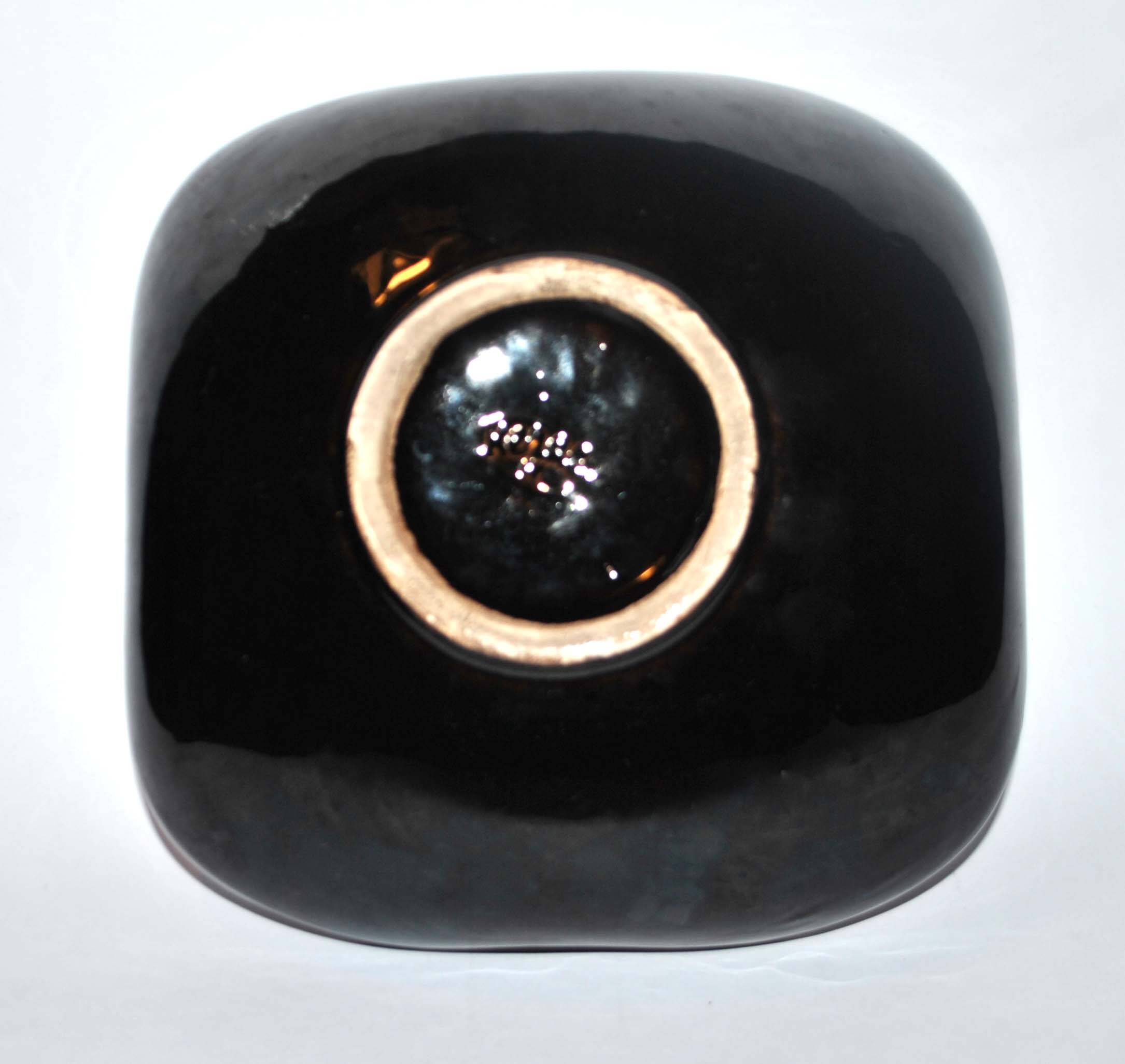 Art deco pocket cup keralux boch frères belgium - early 20th century. 19.5cm