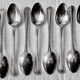 12 mocha spoons in silver metal christofle france