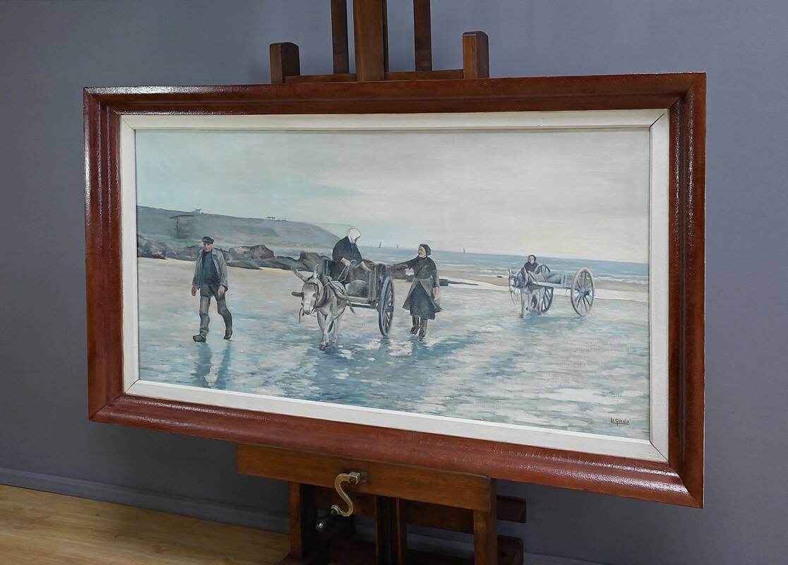 Large Painting “Les Goémoniers”, by A. Le Guen – 1969