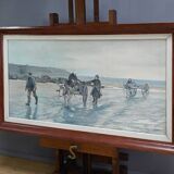 Large Painting “Les Goémoniers”, by A. Le Guen – 1969