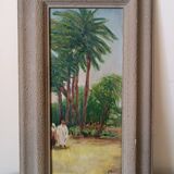 Tableau ancien debut 20eme huile orientaliste sur table