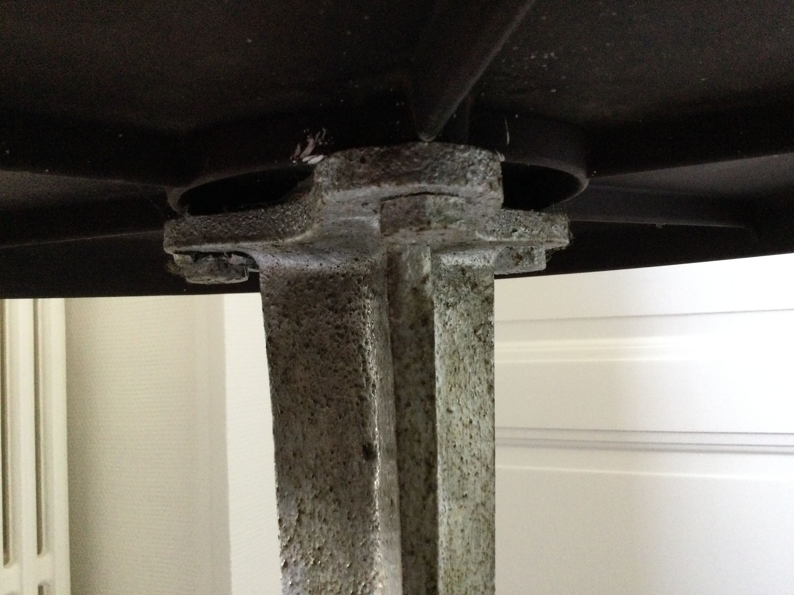 Art deco bistro table bakelite cast iron