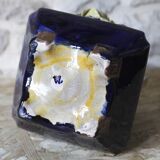 Slip vase decorated with flowers