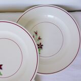 Lot de 4 assiettes plates vintage de la manufacture des Salins 210636