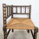 Turned wooden corner chair