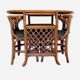 Salon de jardin en rotin console et deux fauteuils