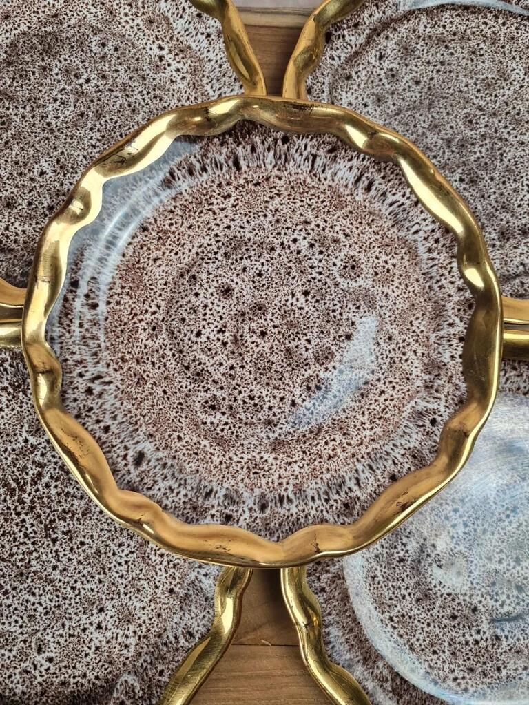 Set of 6 dessert plates – Marius Giuge Vallauris – Rare pieces & collection
