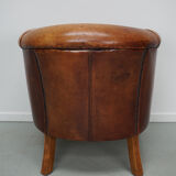 Vintage Dutch Cognac Colored Leather Club Chair