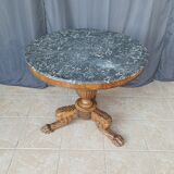 Walnut tripod pedestal table