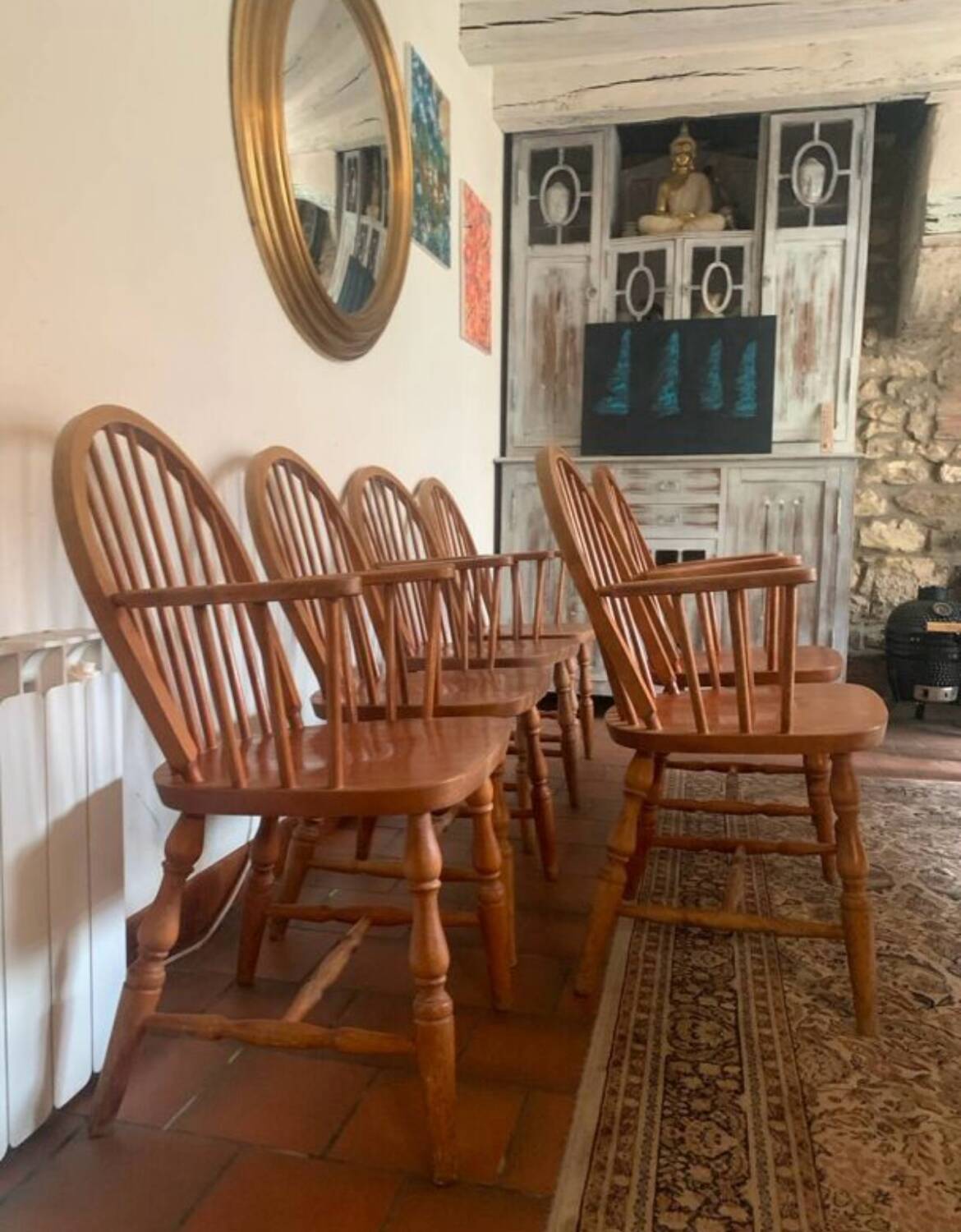 6 Windsor armchairs