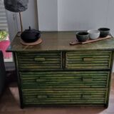 Bamboo chest of drawers