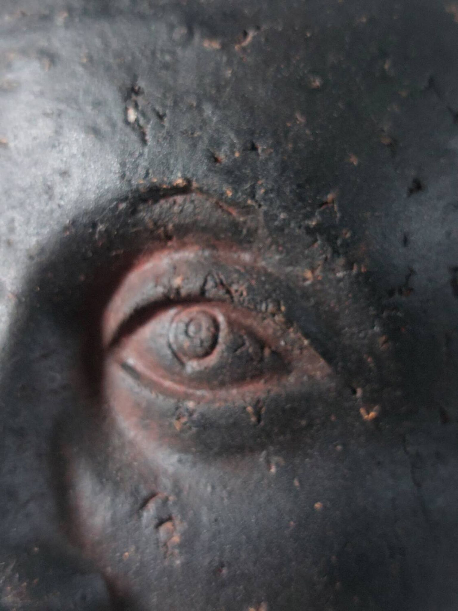 Rare buste en céramique de portrait Wunderkammer