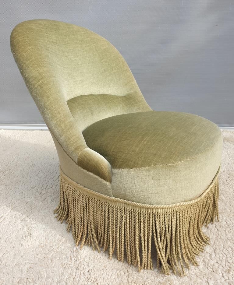 Driver toad velvet iridescent green chamarrée of fringes