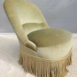 Driver toad velvet iridescent green chamarrée of fringes