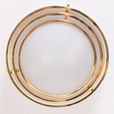 Italian Brass Flush Mount ceiling lamp 1970s