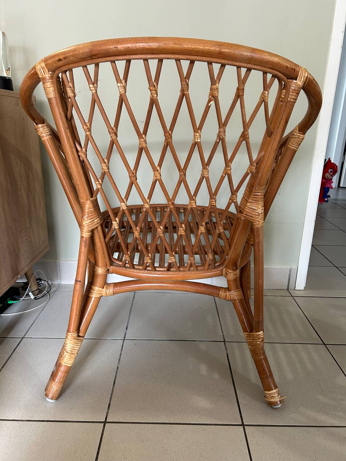 Vintage rattan armchair