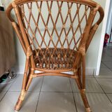 Vintage rattan armchair