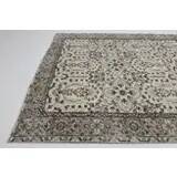 1970s Vintage Turkish Oushak Handmade Wool Cotton Beige Area Rug 154x240