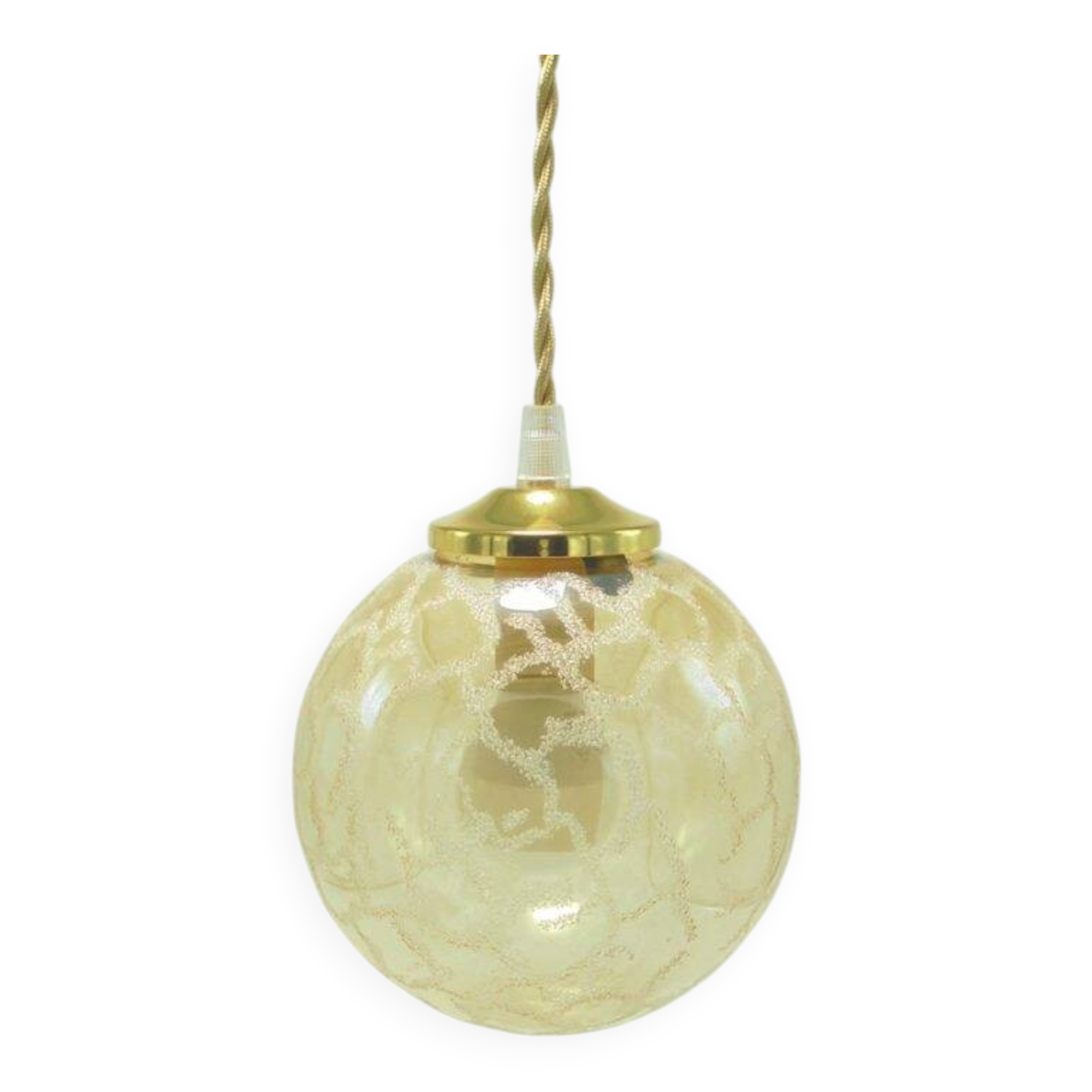 Gold glass pendant light
