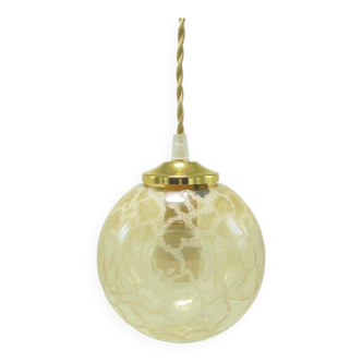 Gold glass pendant light