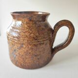 Pitcher carafe in glazed pyrite stoneware from the 60s