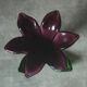Blown glass flower candle holder