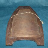 Mirror wood and appliques of brass repelled circa 1900 art nouveau france