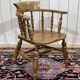 Fauteuil rustique anglais 19ème en orme et hêtre