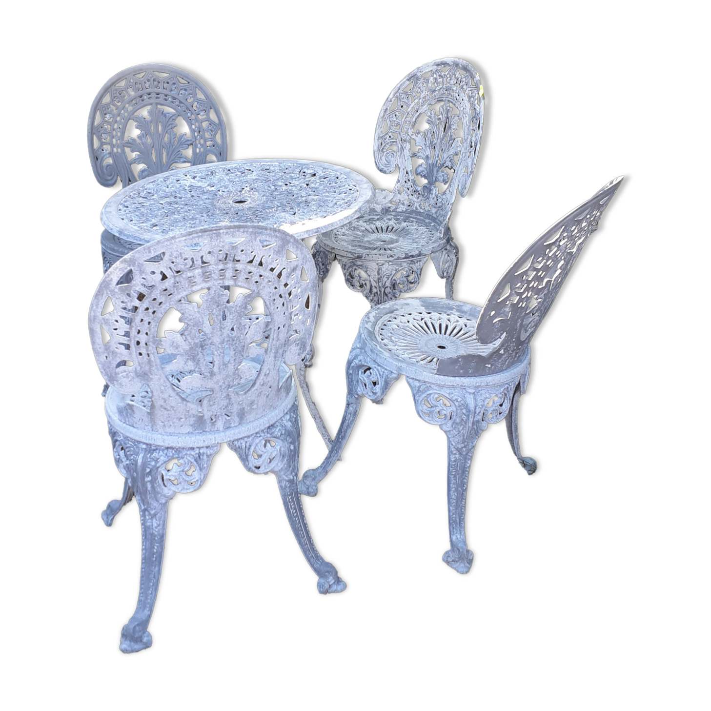 Salon de jardin en fonte d'aluminium